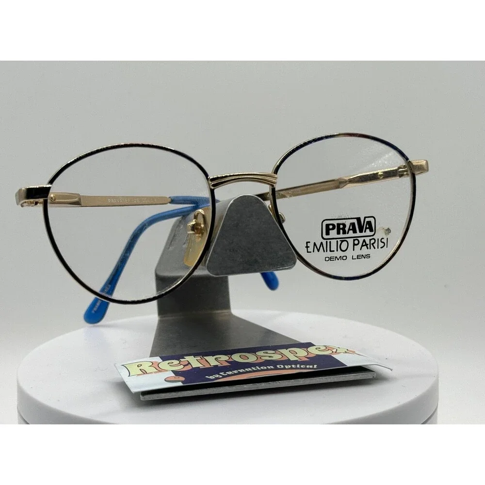 True Vintage Eyeglasses Petite/Kids Round Original Demo Lens Emilio Parisi Gold